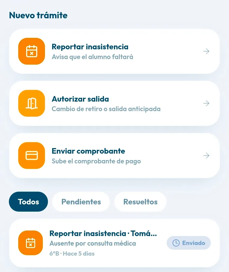 Pantalla de Solicitudes