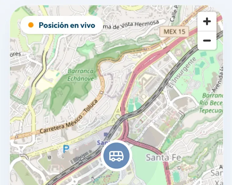 Pantalla de Transporte